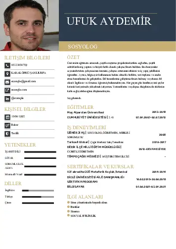 Sosyolog Cv Örnekleri cv indir
